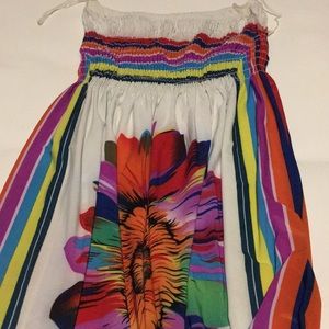 White dress with flowers